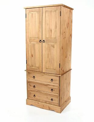2 Door Wardrobe Premium Pine Furniture • 383.22£