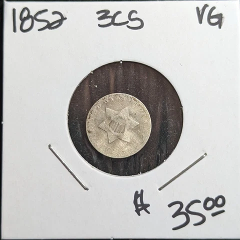 1853 3cs VG Three Cent Silver Coin Cover