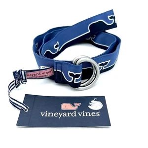 NWT VINEYARD VINES Size XL 41" Boy's Blue WHALE LINE D-Ring Belt - Picture 1 of 3