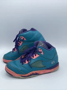 Nike Air Jordan Retro 5 (GS) High Top Tropical Teal Pink Größe 2,5Y 440892-307 - Bild 1 von 12