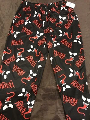 Pantalones de salón de pijama Marvels VENOM ALL OVER. Nuevo. Adulto Talla Mediana Foto 1 de 4