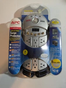 APC Power Strip Surge Protector 3400 Jules 11 outlet Coaxial Phone Rj11 10' cord - Picture 1 of 5