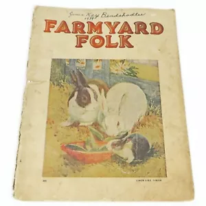 SoniaMcD's Trashed Out Treasures-Vintage 1939 "Farmyard Folk" Children's Book - Imagen 1 de 20