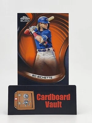 2022 Topps Chrome Black Bo Bichette #7 Orange 07/25 - Image 1 of 4