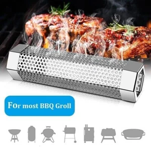 Smoker box stainless steel smoker box BBQ for gas grill charcoal grills meat - Picture 1 of 6