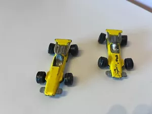 Set of TWO Matchbox SuperFast No.34 Formula 1 Yellow Racing Cars - Picture 1 of 6