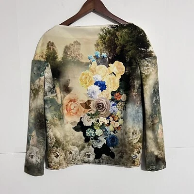 Camisa túnica Denny Rose para mujer talla S floral cuello redondo manga larga Foto 1 de 4