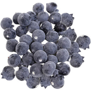  50 Pcs Artificial Blueberries Model Decor Cherries Simulation Blueberry Desktop