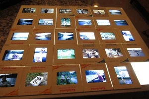 Lote de 29 diapositivas de película fotográfica vintage surtidas de White River & Lake Onaping, Canadá - Imagen 1 de 8