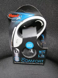NUOVO GUINZAGLIO NASTRO RETRATTILE FLEXI COMFORT 16 PIEDI 132 LARGE NERO/BIANCO SPEDIZIONE GRATUITA - Foto 1 di 2