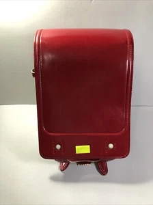 Mochila escolar japonesa Randoseru usada de cuero para niños roja - Imagen 1 de 17