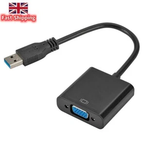 Adaptador de pantalla de video USB 3.0 a VGA 1080P convertidor multipantalla (negro) - Imagen 1 de 6