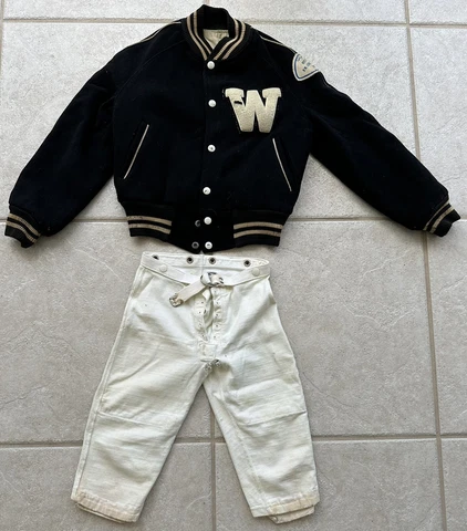 1965 Boys Club Pop Warner League Champs - W Letter On Jacket - Jacket and Pants Cover