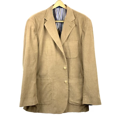 Blazer T. HARRIS of LONDON Para Hombre Talla XXL Marrón Pana 3 Botones Abrigo Deportivo Papá Foto 1 de 4