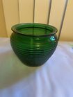 National Potteries Green Beehive Glass Planter/Vase Cleveland Ohio