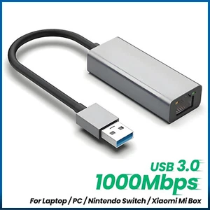 USB 3.0 Gigabit Ethernet LAN RJ45 1000Mbps Network Adapter For Windows PC Mac - Picture 1 of 10