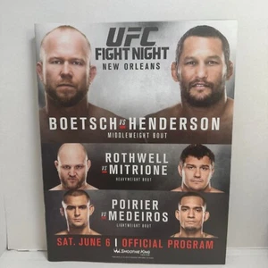 OFFICIAL PROGRAM UFC FN HENDERSON POIRIER MEDEIROS ORTEGA LEWIS - Picture 1 of 2