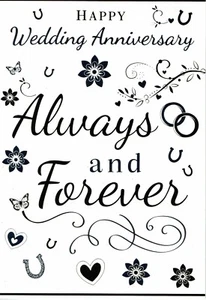 JUBILÄUMSKARTE Qualitätskarte Always and Forever Design - Bild 1 von 3