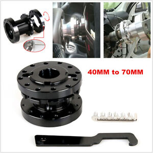 Adjustable 40MM -70MM Car Racing Steering Wheel Extension Spacer Hub Kit Adapter