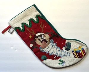 RAR! Vintage 1996 Warner Bros Tazmanian Devil Looney Tunes Weihnachtsstrumpf - Bild 1 von 9