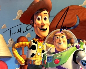 TOY STORY Signed HANKS & ALLEN (Buzz + Woody) 8x10" Authentic Autographs w/COA - Picture 1 of 3