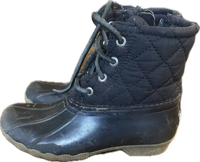 Bota de Agua Salada Sperry Negra 13 M Pato Bota de Lluvia Cierre de Cremallera  Foto 1 de 4
