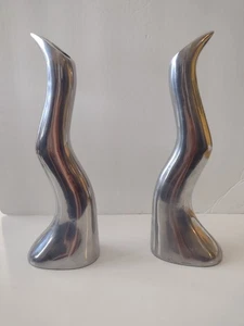 12" Sculptural Elegant Anna Efverlund Candlestick Holders Set of 2,Scandinavian - Bild 1 von 7
