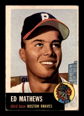 1953 Topps #37 Eddie Mathews DP MUITO BOM ESTADO X3546819 - Imagem 1 de 3