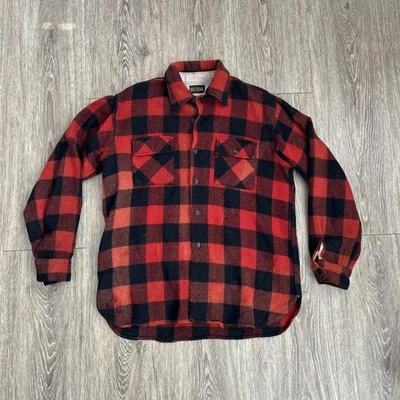 Franela grande Rockabilly roja a cuadros de lana Big Yank Buffalo de colección años 40 30 Foto 1 de 4