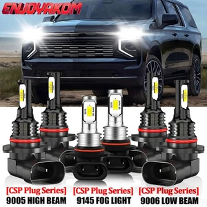 For Chevrolet Tahoe 2000-2006 LED Headlight High Low Beam+Fog Light Bulbs 6pcs - Picture 1 of 12