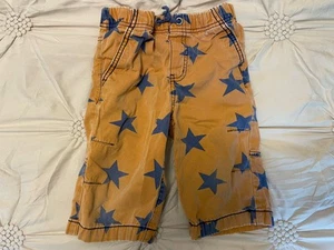 Mini Boden Star Boys Shorts Baggies Long Bermudas 6 Orange Blue Patriotic - Picture 1 of 5