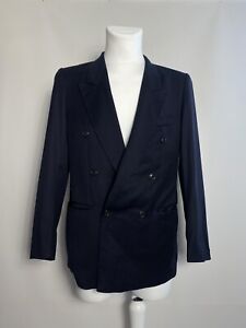 YSL Yves Saint Laurent Diffusion Hommes Men's Blazer Vintage Size 48 Blue