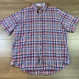 Brooks Brothers 1818 Regent Button Down Hemd Herren XL kariert 100% Leinen - Bild 1 von 9