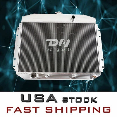 Radiador de 3 filas para camioneta Ford F-100 F-250 F-350 1961-1964 base cabina estándar V8 Foto 1 de 4