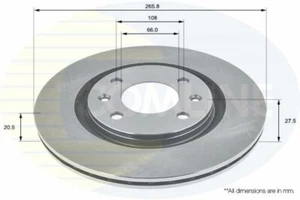 FOR PEUGEOT 306 1.8 L COMLINE FRONT BRAKE DISCS SET BRAKING DISCS PAIR ADC1504V - Picture 1 of 4