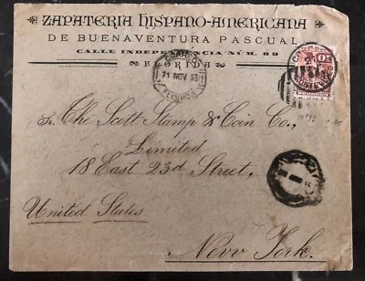 1893 Флорида Уругвай Обувной Магазин Коммерческий Обложка В Нью-Йорк США ПОНИ Отмена - Изображение 1 из 2