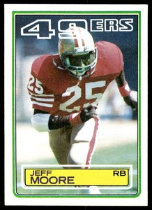 1983 TOPPS JEFF MOORE RC SAN FRANCISCO 49ERS #170 NM MT