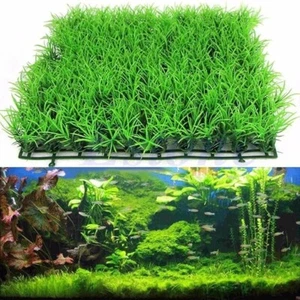 (10) Artificial Water Green Grass Plant Aquarium Fish Tank Landscape NEW 25CMX25 - Picture 1 of 4