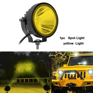 12-48V Motorrad Scheinwerfer LED Nebelscheinwerfer Licht Lampe Gelb Universell - Bild 1 von 16
