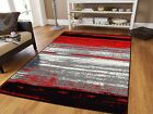 Large Gray Modern Rugs For Living Room 8x10 Abstract Area Rug Red Black Gray 5x7