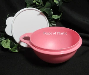 TUPPERWARE ROSA 6 TASSEN THATSA MINI RÜHRSCHÜSSEL WEISSER DECKEL OBSTSALAT SNACK KLEIN - Bild 1 von 2
