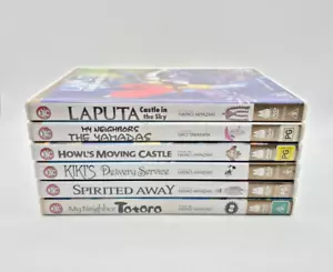 6 x Studio Ghibli Collection DVD Lot PAL Region 4 - Spirited Away, Laputa & More - Picture 1 of 7
