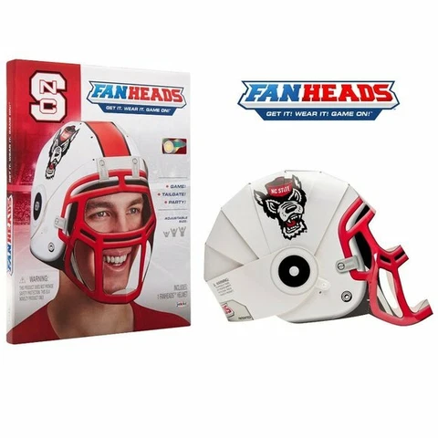NEW 2018 NORTH CAROLINA NC STATE WOLFPACK MR WUF FAN HEAD ADJUSTABLE HELMET Cover