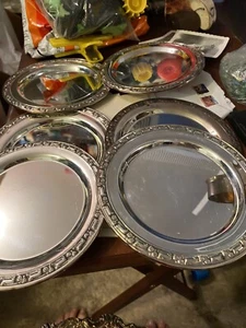 set of six 5 1/2 inch plates by on Nido silversmiths - Picture 1 of 2