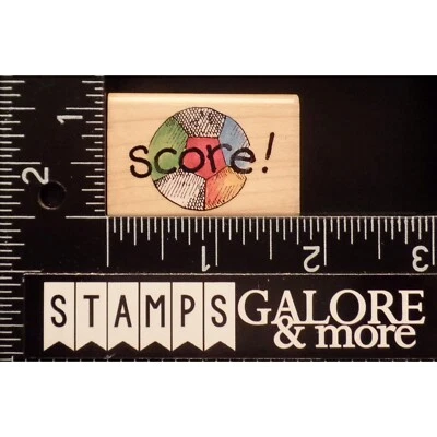 Черные резиновые штампы пенни 2461D ФУТБОЛЬНЫЙ МЯЧ SCORE SPORTS #T37 - Изображение 1 из 3