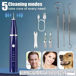 Plaque/Tartar Remover Dental Calculus Remover Teeth Cleaning Kit with LED Light - Picture 1 of 16