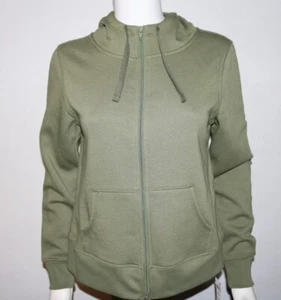 ID IDEOLOGY Performance Women's Zip-Front Fleece Olivine Hoodie Size Medium New - Picture 1 of 9