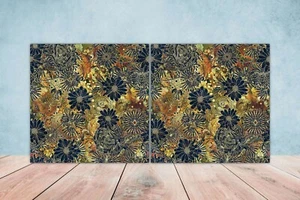 Conjunto de 2 azulejos de pared con estampado floral decoración de pared con estampado floral - Imagen 1 de 2