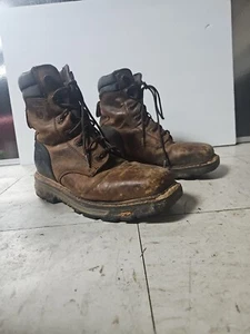 JUSTIN PIPEFITTER 8" STEEL TOE WORK BOOT WK200 SZ 10.5 EE - Picture 1 of 7