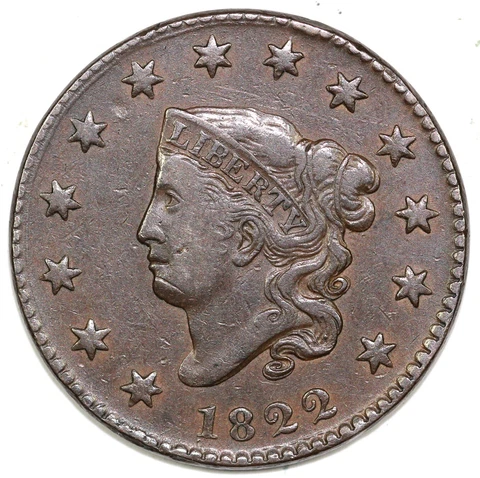 1822 1c N-6 Matron Head Large Cent Cover